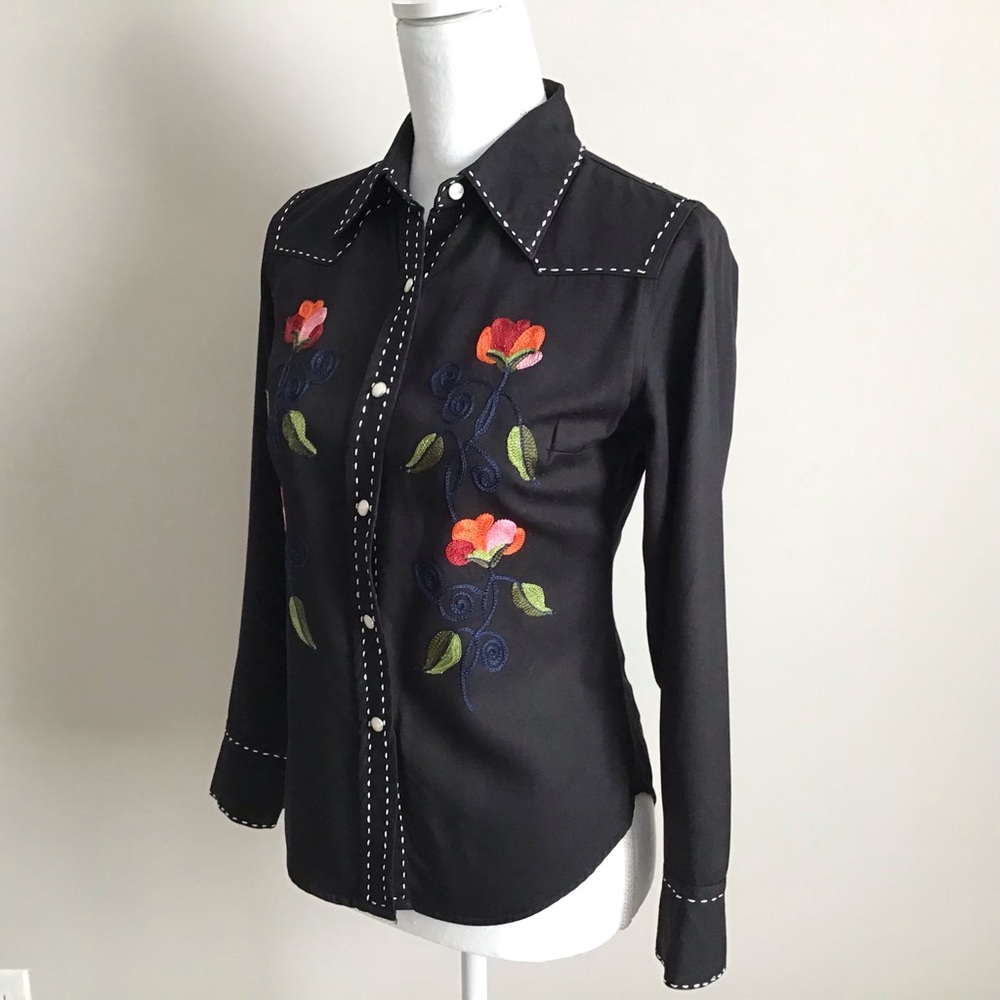 RARE Early 2000s Vintage Western Embroidered Shirt ASO Lorelai in Gilmore Girls - Picture 12 of 12